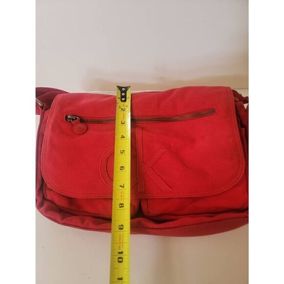 Calvin klein large red canvas shoulder bag - Picture 6 of 6